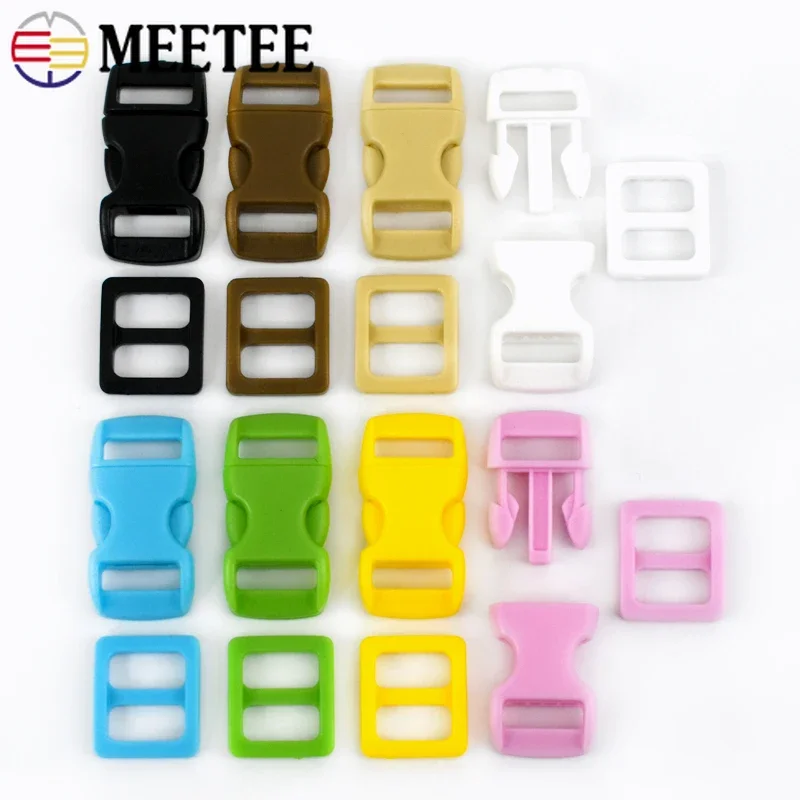 10Sets Meetee 10mm Backpack Buckle Plastic Release Closure Buckles Tri-Glide Slider Ring Hook Bikini Adjuster Clasp Accessories
10Sets Meetee 10mm Backpack Buckle Plastic Release Closure Buckles Tri-Glide Slider Ring Hook Bikini Adjuster Clasp Accessories