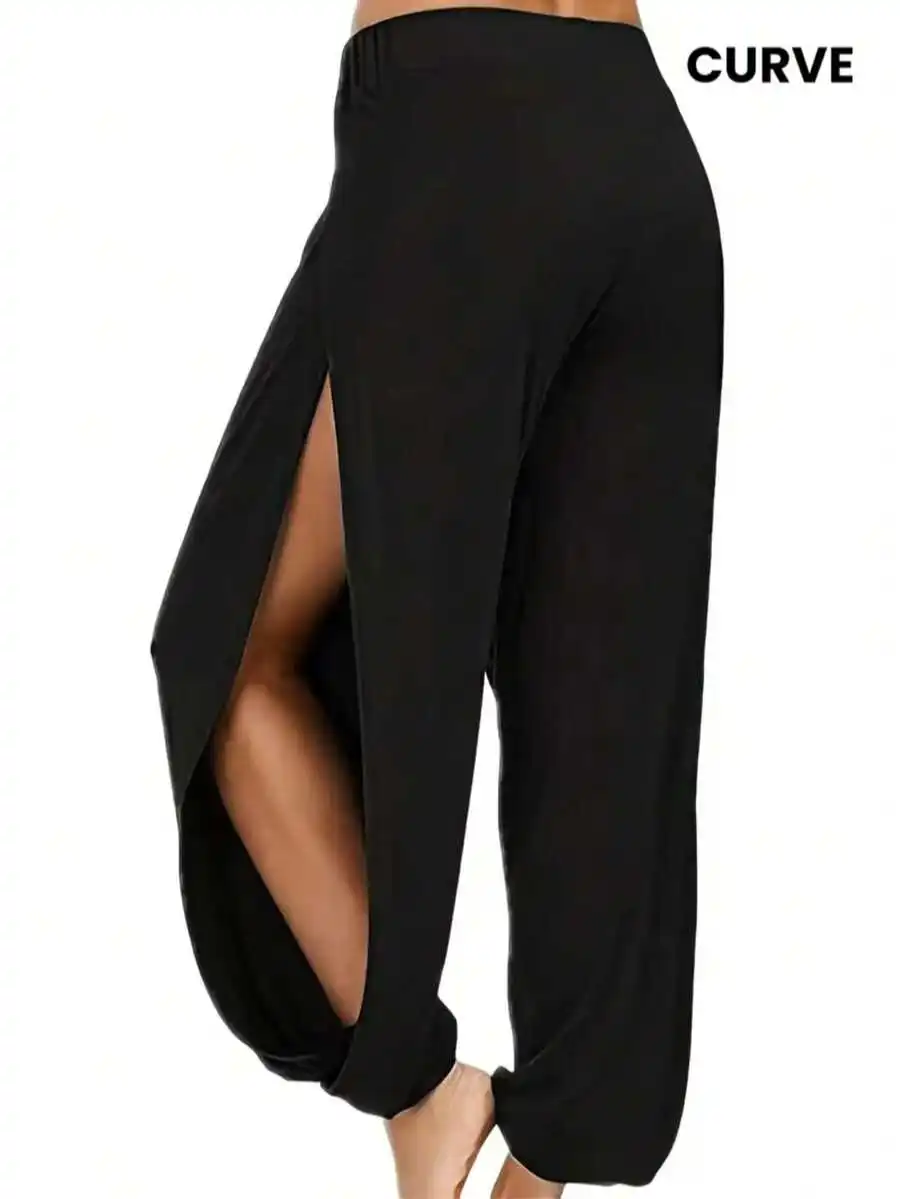 Women High Waisted Elastic High Slit Ankle Pants Loose Casual Sport Pants
Women High Waisted Elastic High Slit Ankle Pants Loose Casual Sport Pants