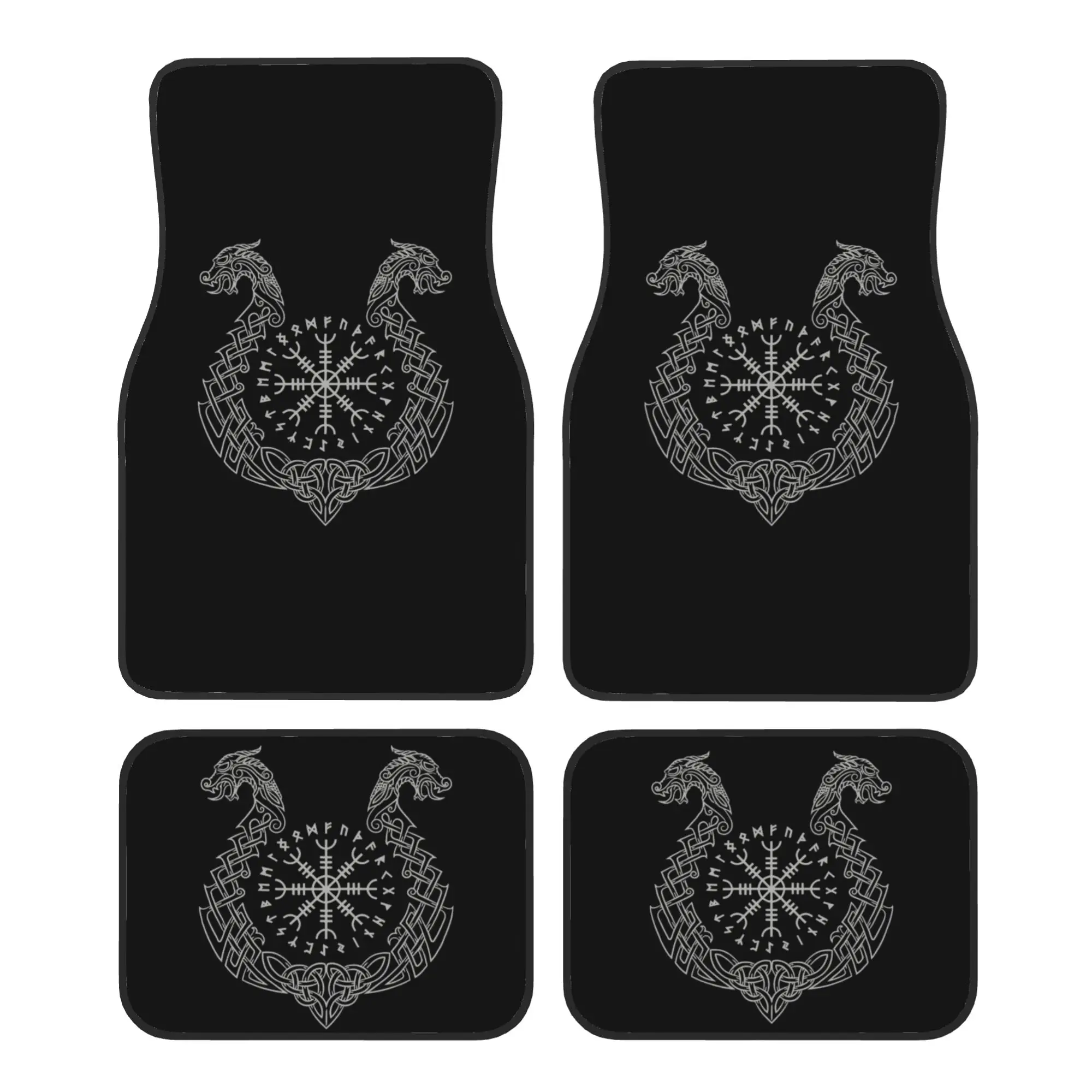 Viking Helm of Awe Car Floor Mats of 4 Pieces Crystal Velvet Rugs Norse Compass Universal Car Front Rear Carpets Foot Mats
Viking Helm of Awe Car Floor Mats of 4 Pieces Crystal Velvet Rugs Norse Compass Universal Car Front Rear Carpets Foot Mats