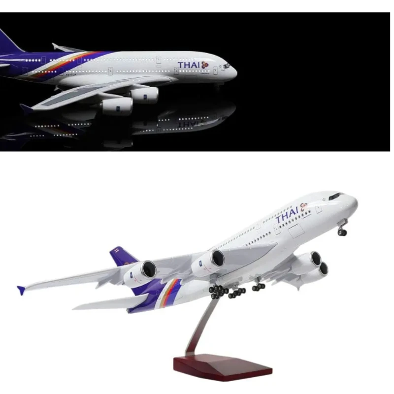 Масштаб 1/150 A380 Таиланд Тайские воздушные пути Литая под давлением модель самолета Игрушечный самолет из смолы с подсветкой и колесами Коллекция Дисплей
Масштаб 1/150 A380 Таиланд Тайские воздушные пути Литая под давлением модель самолета Игрушечный самолет из смолы с подсветкой и колесами Коллекция Дисплей
