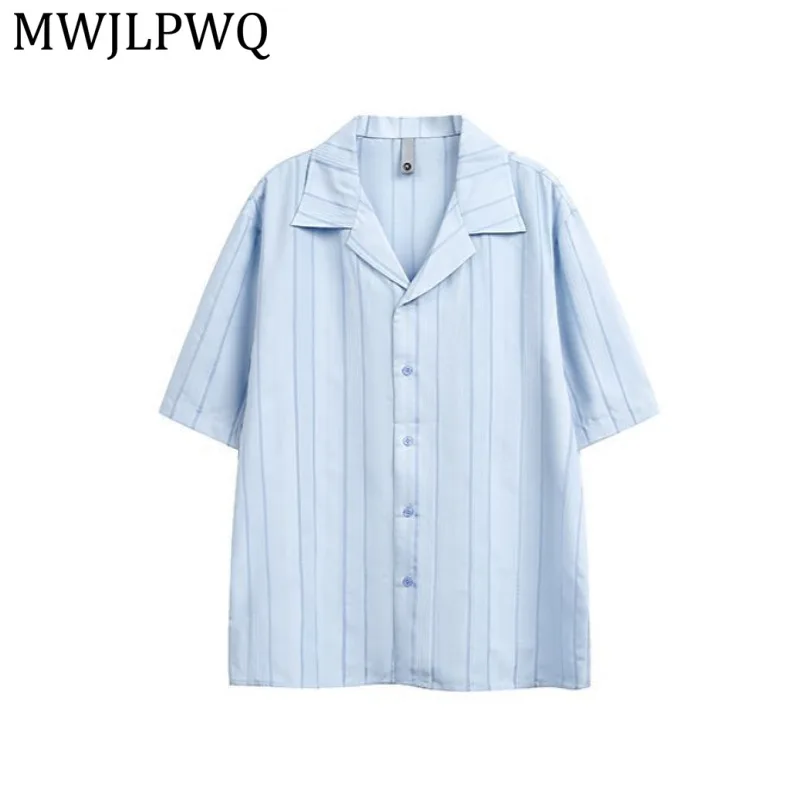 MWJLPWQ 2026 Summer New Vertical Striped Textured Shirt For Men American Retro Casual Short-Sleeve Lapel Loose Tops 13877
MWJLPWQ 2026 Summer New Vertical Striped Textured Shirt For Men American Retro Casual Short-Sleeve Lapel Loose Tops 13877