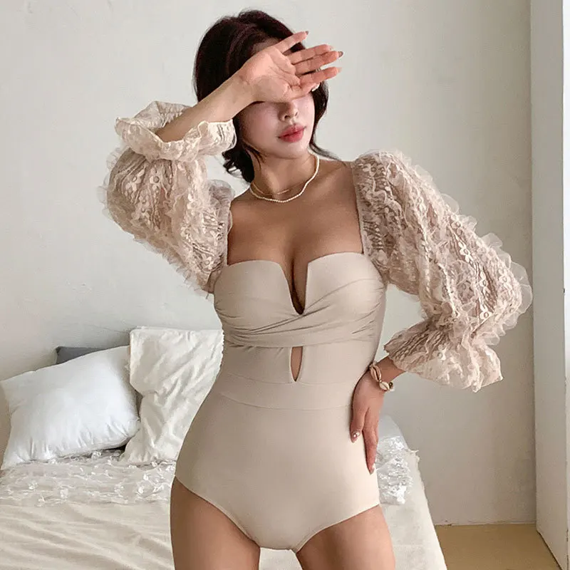 2026 Lace Long Sleeve One Piece Swimsuit Women Swimwear Sexy Nude Swimming Suit Korean Monokini Bodysuit Beach Wear Bathing Suit
2026 Lace Long Sleeve One Piece Swimsuit Women Swimwear Sexy Nude Swimming Suit Korean Monokini Bodysuit Beach Wear Bathing Suit