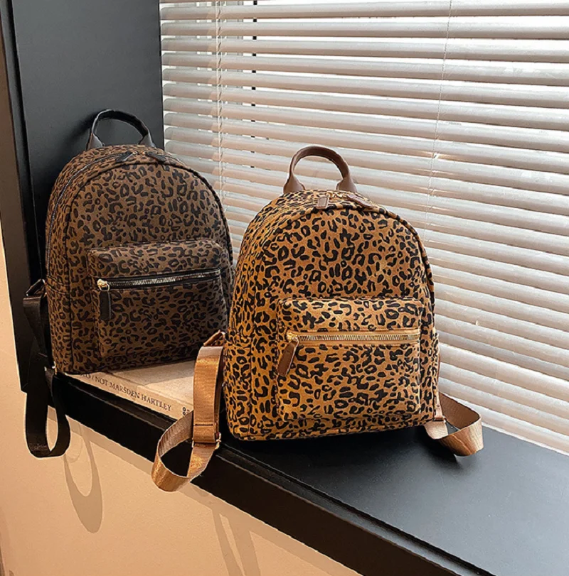 Hot Sale Women's Korean Fashion Leopard Canvas Backpacks Large Capacity Casual Travel Shoulder Bags Totes School Bag Knapsack
Hot Sale Women's Korean Fashion Leopard Canvas Backpacks Large Capacity Casual Travel Shoulder Bags Totes School Bag Knapsack