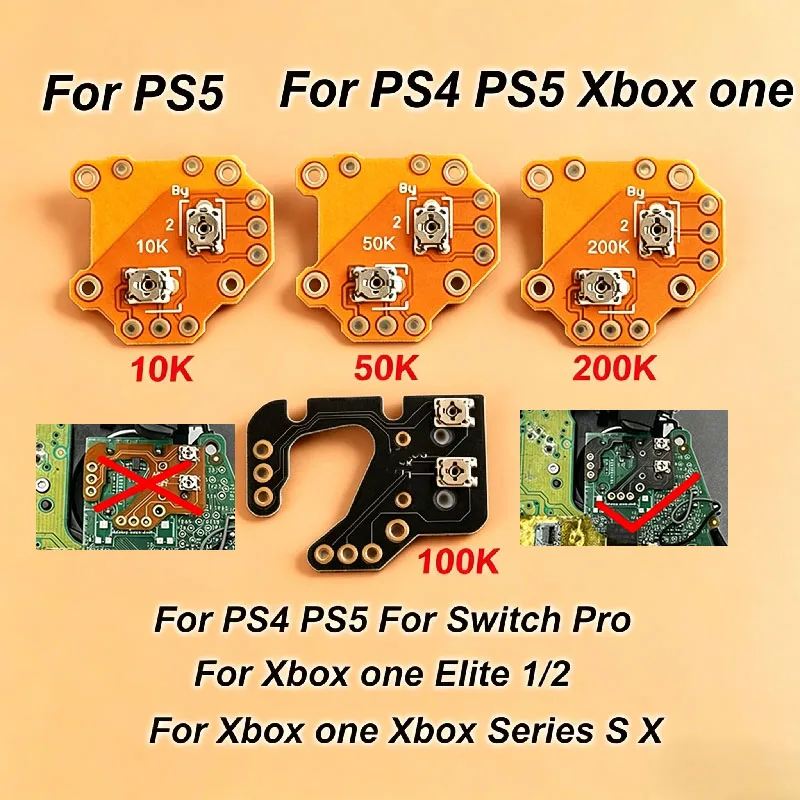 For PS4 PS5 Joystick Drift Repair Board Correction Board For SwitchPro XboxOne Series SX Handle 3D Rocker Adjustment Reset Board
For PS4 PS5 Joystick Drift Repair Board Correction Board For SwitchPro XboxOne Series SX Handle 3D Rocker Adjustment Reset Board