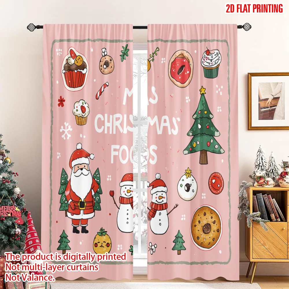 2pcs 2D flat printing Merry Christmas Scene Curtains Cute Christmas Food Icons 100% Polyester Without Electricity Festive
2pcs 2D flat printing Merry Christmas Scene Curtains Cute Christmas Food Icons 100% Polyester Without Electricity Festive
