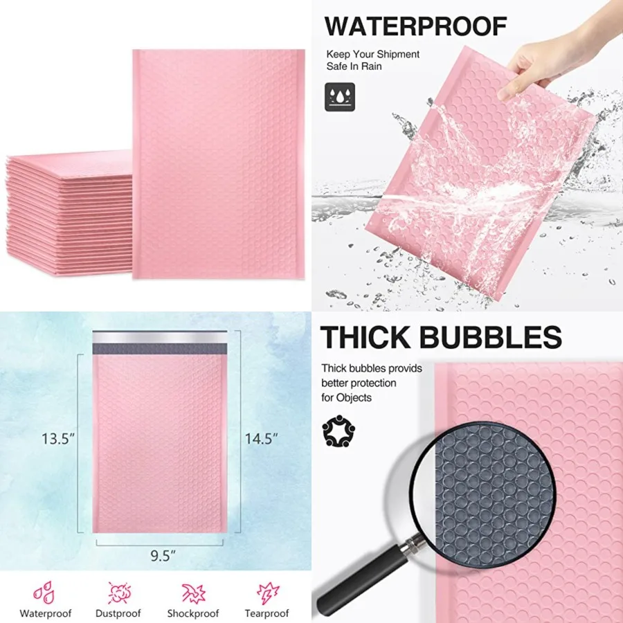 Large Bubble Mailers 9.5x14.5 Inch 25 Pack Poly Padded Envelopes Large #4 Mailing Packages Opaque Packaging Postal Self Seal Ad
Large Bubble Mailers 9.5x14.5 Inch 25 Pack Poly Padded Envelopes Large #4 Mailing Packages Opaque Packaging Postal Self Seal Ad