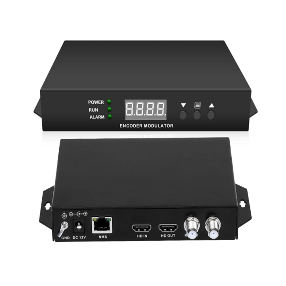 MPEG-2 Encoder Modulator HD/AV CVBS to RF DVB-T Dvb c ISDBT CATV TV Front End Equipment HD MI to rf