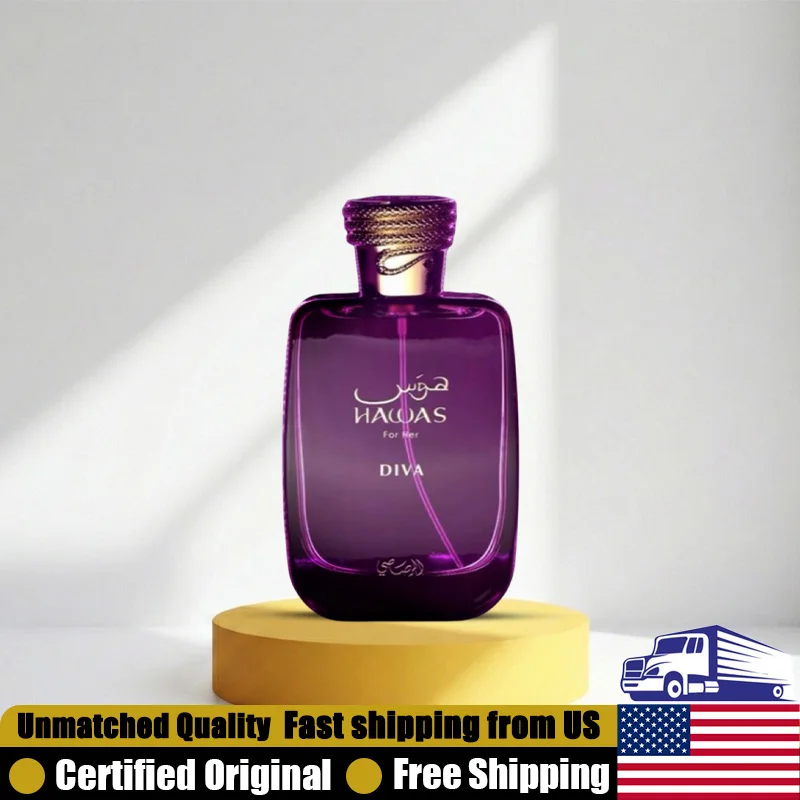 Rasasi Hawas Diva Eau de Parfum Spray 3.4 Oz Premium Arabian Perfumes Lasting Oriental Floral Pheromones Perfume for Women 100ml
Rasasi Hawas Diva Eau de Parfum Spray 3.4 Oz Premium Arabian Perfumes Lasting Oriental Floral Pheromones Perfume for Women 100ml
