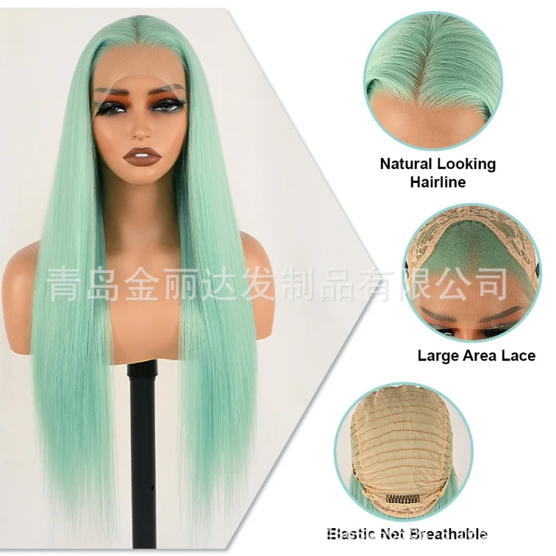 Hot-Selling Cross-Border Front Lace Wig for Women, Hand-Crocheted Lace Cap, Ice Blue Long Wig, Middle Part, Realistic Human Hair
Hot-Selling Cross-Border Front Lace Wig for Women, Hand-Crocheted Lace Cap, Ice Blue Long Wig, Middle Part, Realistic Human Hair