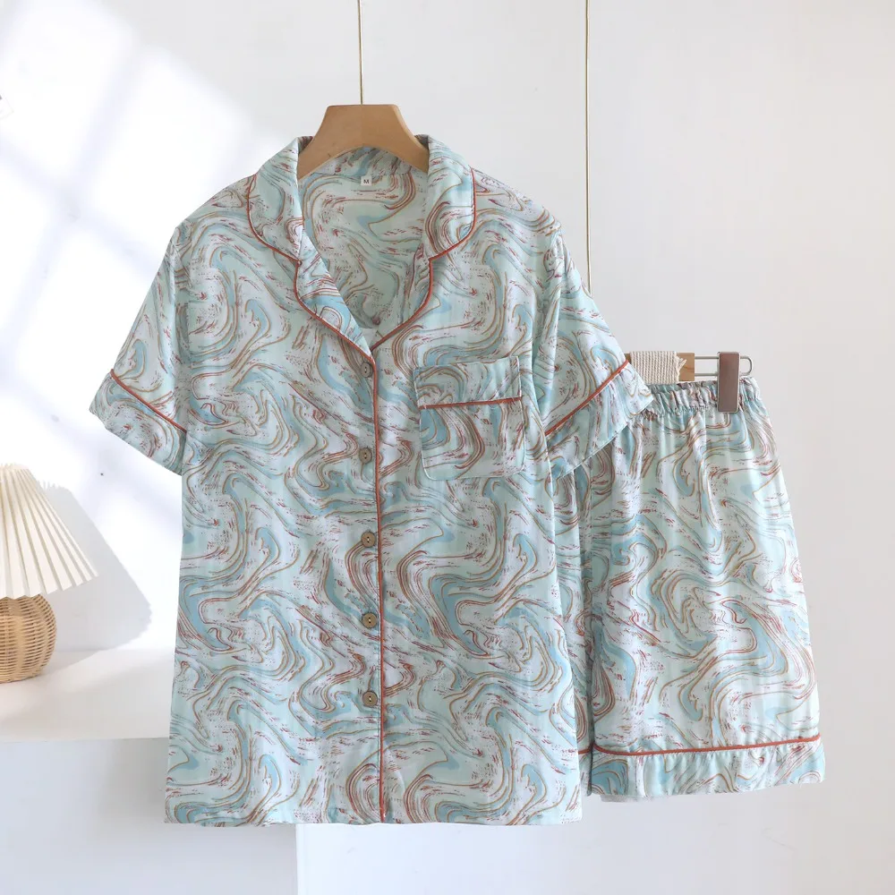 New Summer Clothes Sleepwear Short Sleeve Pajama Sets Night Wear for Ladies Home Wear Floral 2Pcs Pyjama Set Woman Nightwear
New Summer Clothes Sleepwear Short Sleeve Pajama Sets Night Wear for Ladies Home Wear Floral 2Pcs Pyjama Set Woman Nightwear