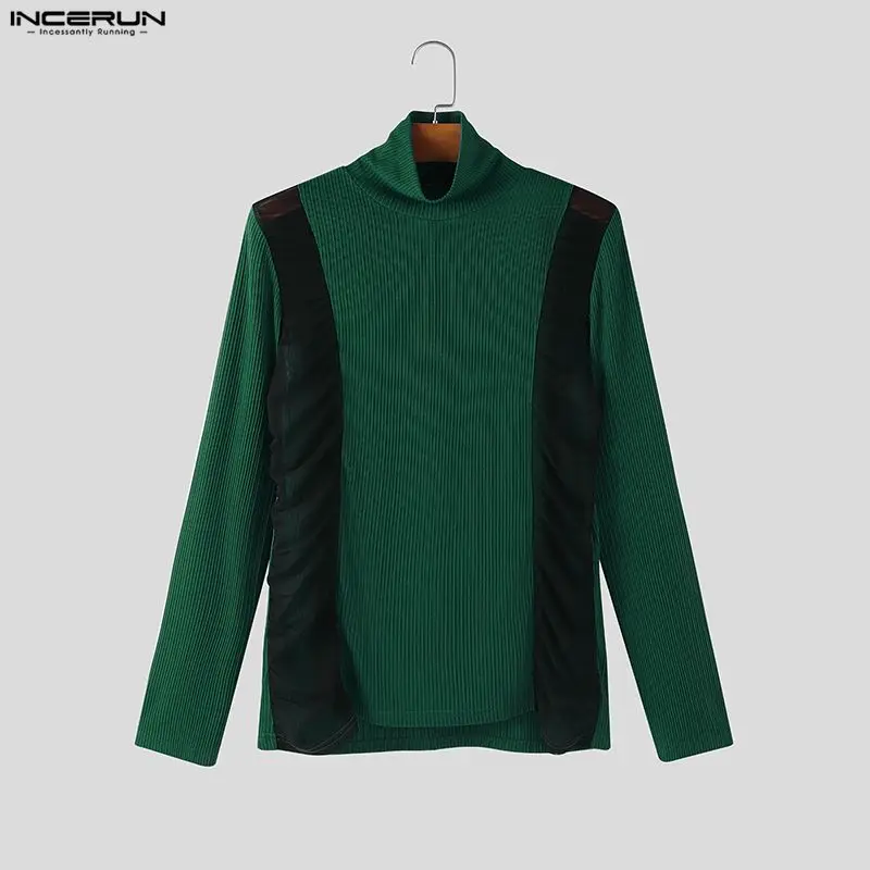 INCERUN Men T Shirt Mesh Patchwork Turtleneck Long Sleeve Sexy Male Tee Tops See Through Fashion Streetwear Fashion Men Clothing
INCERUN Men T Shirt Mesh Patchwork Turtleneck Long Sleeve Sexy Male Tee Tops See Through Fashion Streetwear Fashion Men Clothing