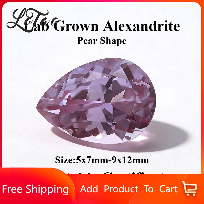 Top Lab Grown Alexandrite Stone Pear Shape Charms Gemstone for DIY Ring Necklace Earrings Main Materials Selectable Certificate
Top Lab Grown Alexandrite Stone Pear Shape Charms Gemstone for DIY Ring Necklace Earrings Main Materials Selectable Certificate