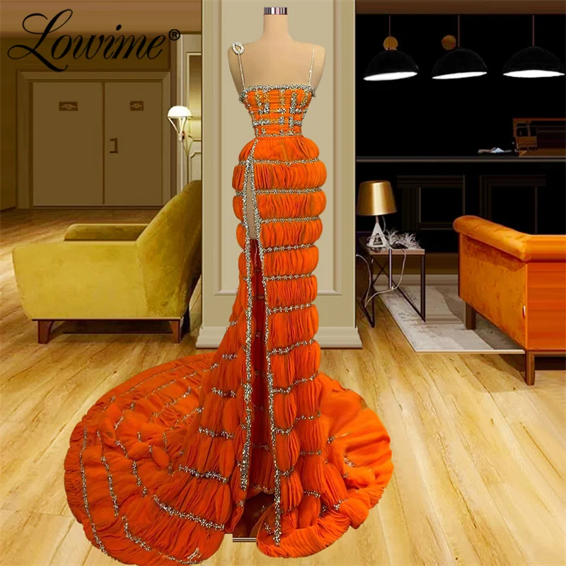 Lowime Orange Mermaid Evening Dresses Long Luxury 2022 Celebrity Party Dresses Crystals High Split Prom Gowns Robes De Soirée
Lowime Orange Mermaid Evening Dresses Long Luxury 2022 Celebrity Party Dresses Crystals High Split Prom Gowns Robes De Soirée