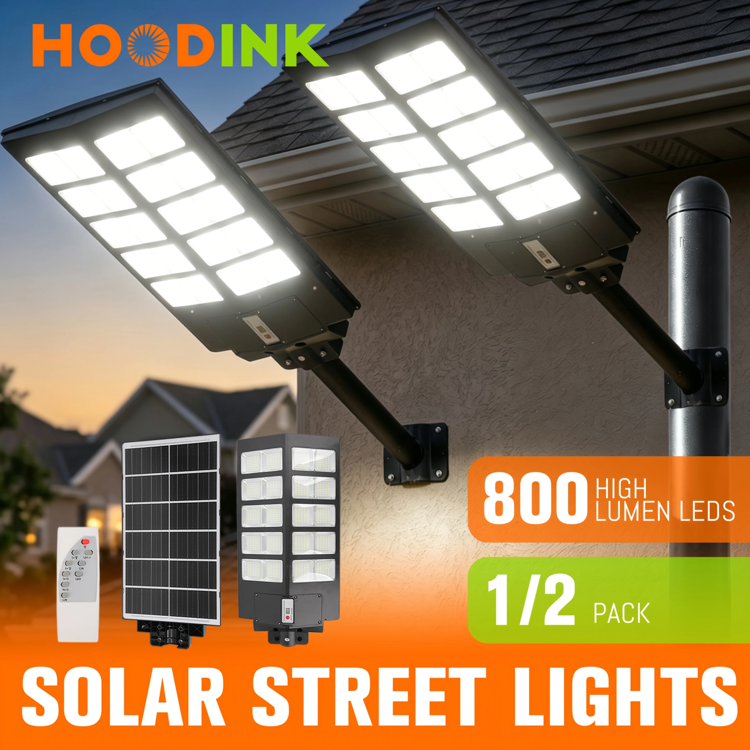 Solar Outdoor Street Light, Dusk to Dawn Solar Powered Flood Lights with Wide Angle Lighting, Remote Controlled Security Lighting for Street, Courtyard, Villa, And City Square(1/2 Pack)
Solar Outdoor Street Light, Dusk to Dawn Solar Powered Flood Lights with Wide Angle Lighting, Remote Controlled Security Lighting for Street, Courtyard, Villa, And City Square(1/2 Pack)
