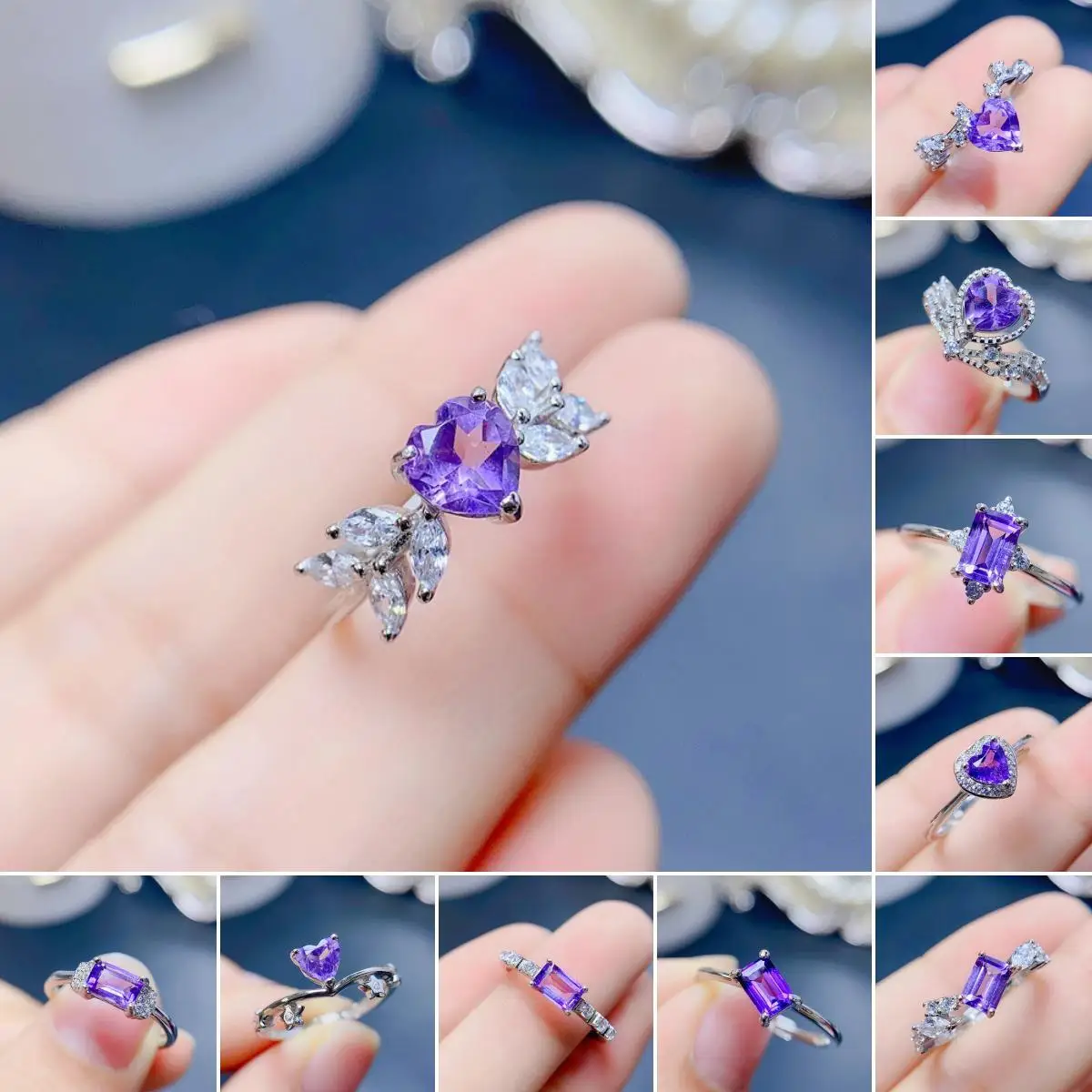 FS 10 Styles Natural Amethyst Ring S925 Sterling Silver for Women Fine Fashion Charm Weddings Jewelry 2024New
FS 10 Styles Natural Amethyst Ring S925 Sterling Silver for Women Fine Fashion Charm Weddings Jewelry 2024New