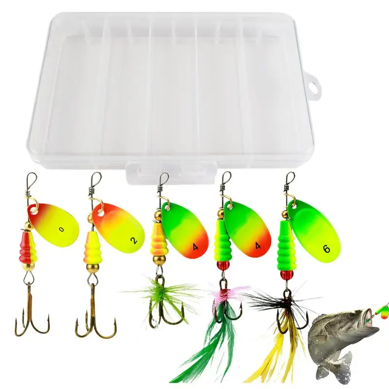 Spinnerbait Fishing Lures Sequin Feathered Hooks Lures Kit 5X Spinnerbait Jigs With Tackle Box Fishing Accessories For Bass
Spinnerbait Fishing Lures Sequin Feathered Hooks Lures Kit 5X Spinnerbait Jigs With Tackle Box Fishing Accessories For Bass