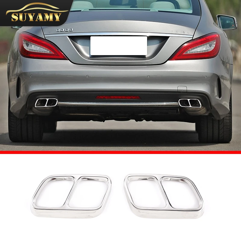 2 шт. для Mercedes-Benz CLS 2012-17 глушитель выхлопной трубы задняя крышка отделка автомобильный хвост горловины декоративная рамка черная/Серебристая нержавеющая сталь
2 шт. для Mercedes-Benz CLS 2012-17 глушитель выхлопной трубы задняя крышка отделка автомобильный хвост горловины декоративная рамка черная/Серебристая нержавеющая сталь