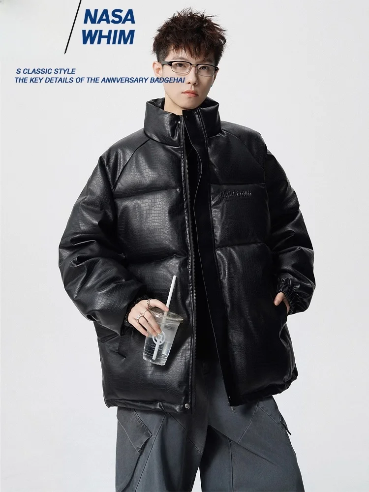 Men's Thiened PU Leather Cotton Jaet Stand Collar Winter Coat Warm Casual Outerwear Youth Faion Basic Sle Long Sve
Men's Thiened PU Leather Cotton Jaet Stand Collar Winter Coat Warm Casual Outerwear Youth Faion Basic Sle Long Sve