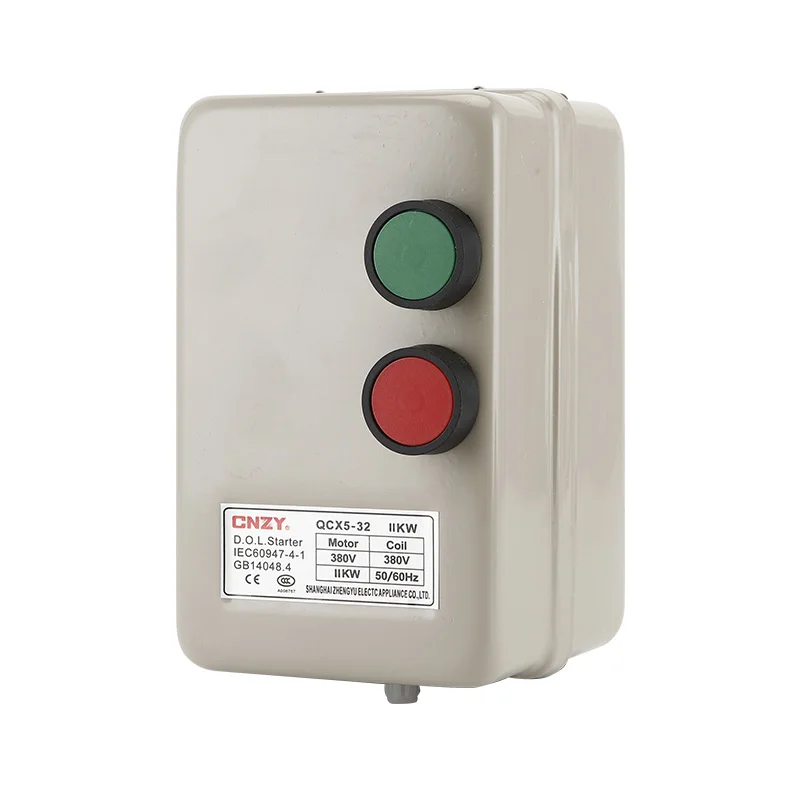 QCX5-32 11KW one button starting motor button switch Customized AC contactor 3210 all silver contact starting magnetic starter
QCX5-32 11KW one button starting motor button switch Customized AC contactor 3210 all silver contact starting magnetic starter