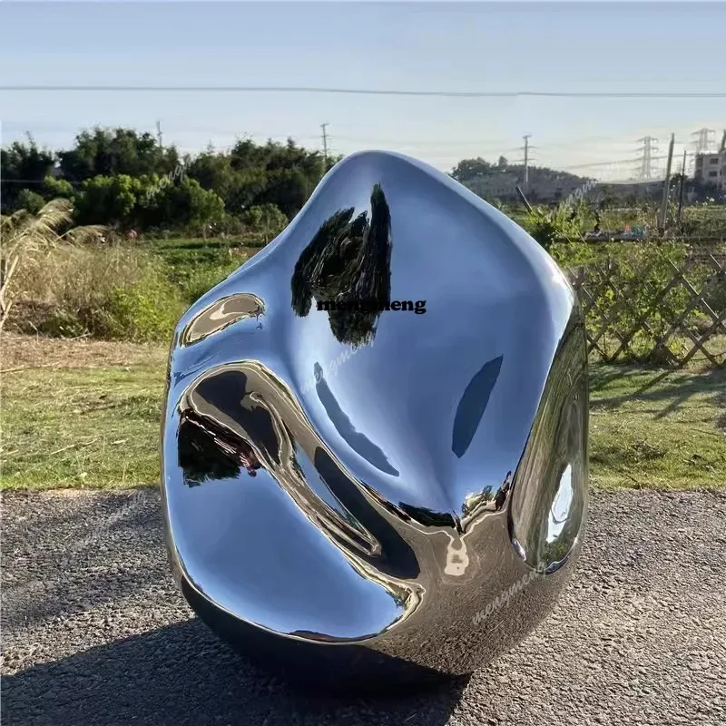 Stainless steel shaped pebble sculpture courtyard outdoor garden landscape Taihu stone creative abstract art decoration
Stainless steel shaped pebble sculpture courtyard outdoor garden landscape Taihu stone creative abstract art decoration