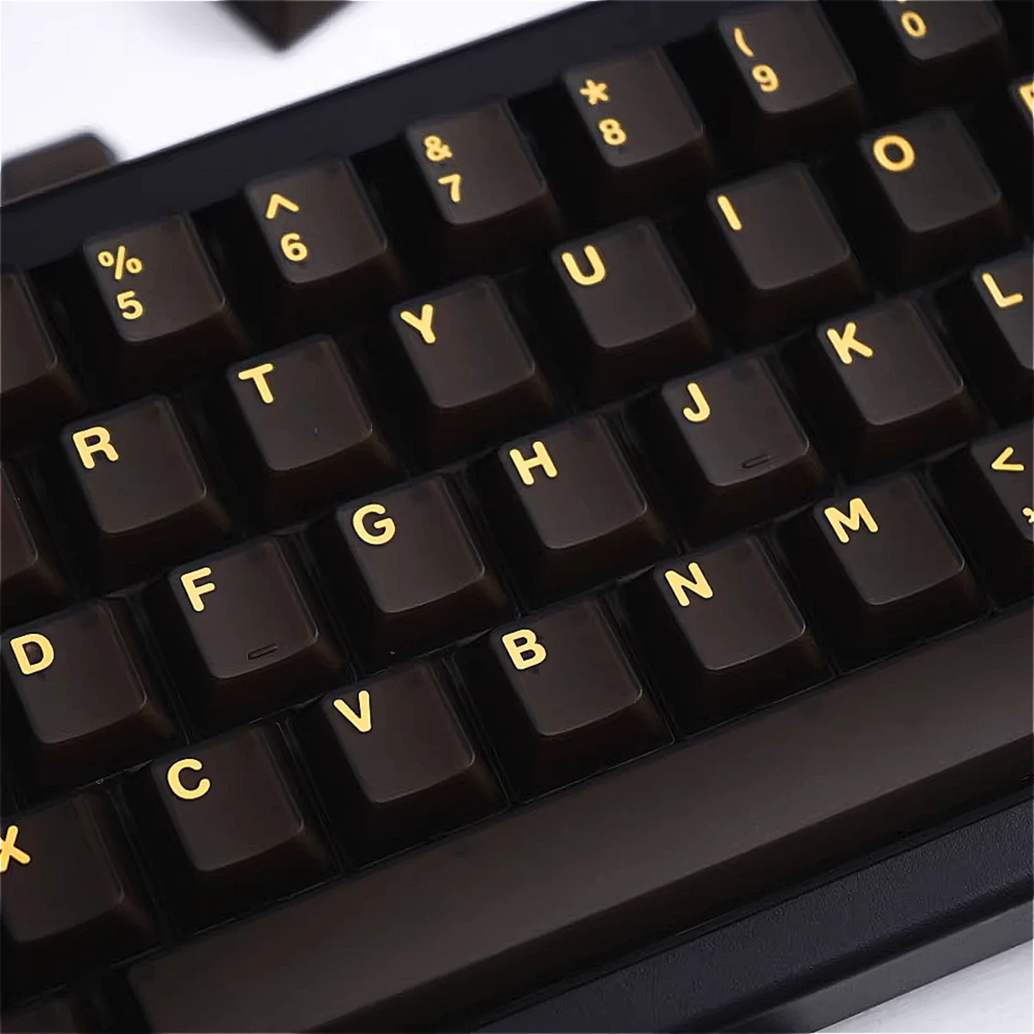 Semi-transparent Black Gold/black Cyan Cherry Keycaps 120 Keys 2-color Molding Suitable for MX Switch Mechanical Keyboards
Semi-transparent Black Gold/black Cyan Cherry Keycaps 120 Keys 2-color Molding Suitable for MX Switch Mechanical Keyboards