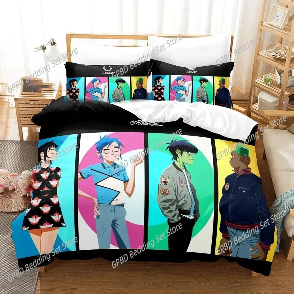 3D Printed Music Gorillaz 3D Duvet Cover Bedding Set Comforter Linen Pillowcases Home Decor Single Double Twin King Queen
3D Printed Music Gorillaz 3D Duvet Cover Bedding Set Comforter Linen Pillowcases Home Decor Single Double Twin King Queen