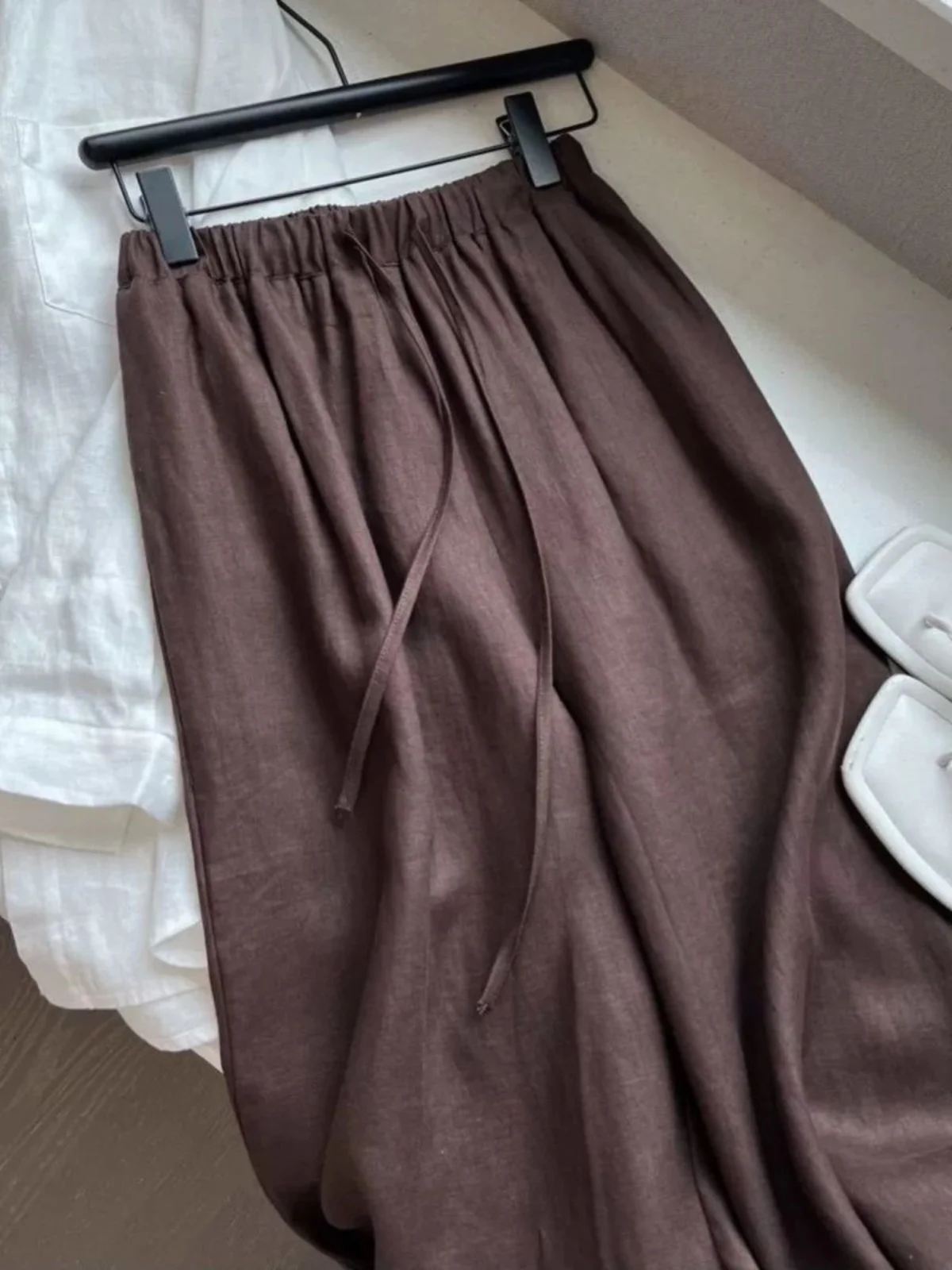 Linen Wide Leg Pants Women's Artistic Versatile Loose Lazy Linen Long Trousers High Waist Pocket Asymmetric Commute Style
Linen Wide Leg Pants Women's Artistic Versatile Loose Lazy Linen Long Trousers High Waist Pocket Asymmetric Commute Style