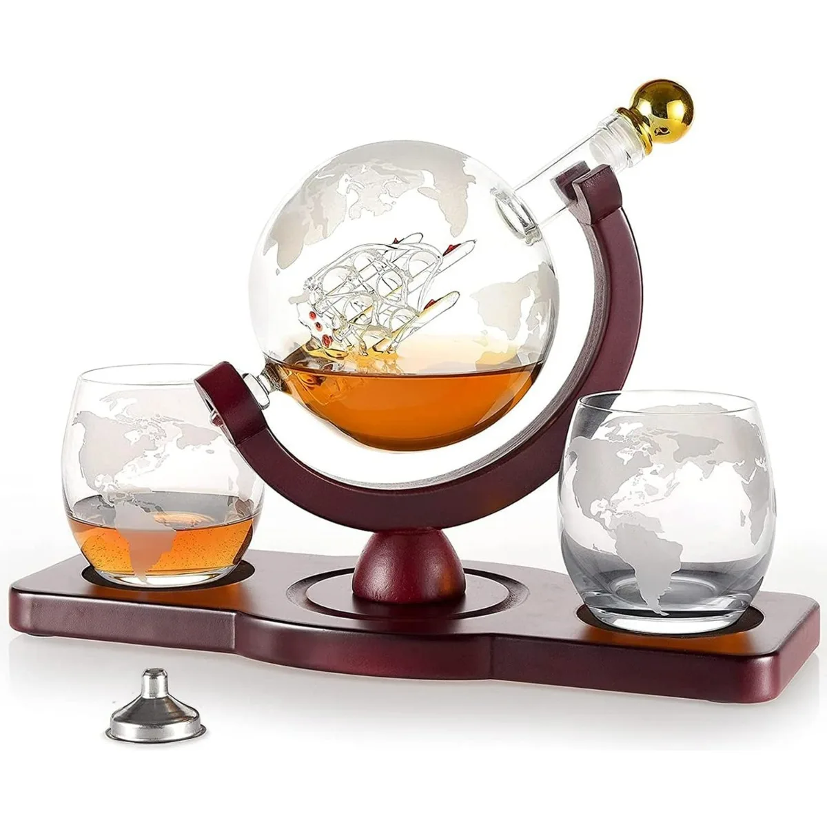 Whiskey Decanter Globe Set with 2 Glasses, Bourbon Scotch Liquor Cool Stocking Stuffers Presents, Perfect for Family Bars
Whiskey Decanter Globe Set with 2 Glasses, Bourbon Scotch Liquor Cool Stocking Stuffers Presents, Perfect for Family Bars