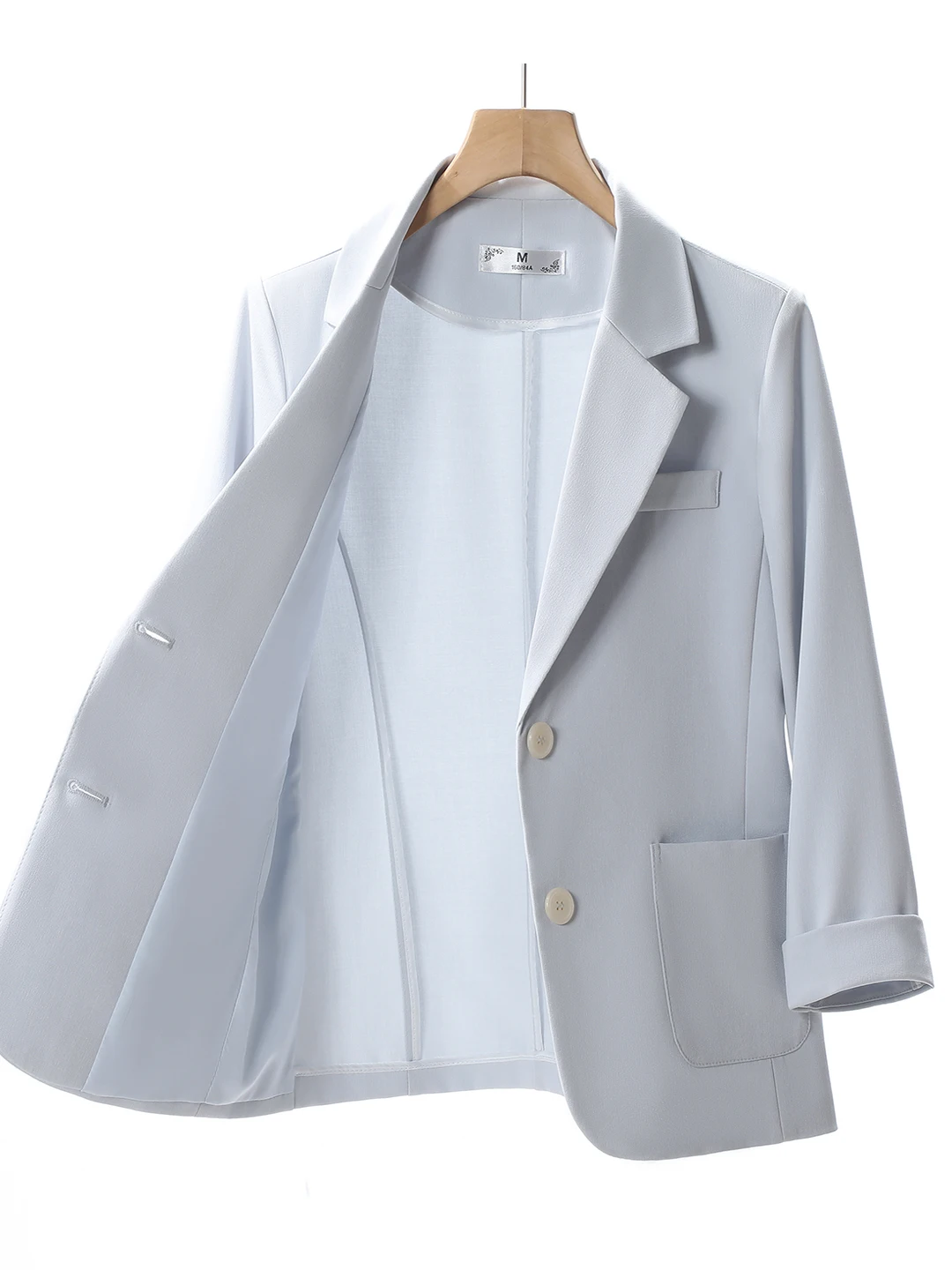 Fashionable Seven-Quarter Sleeve Suit Jacket Commute Style Simple Design Korean Hong Kong Style Small Western Clothes Outerwear
Fashionable Seven-Quarter Sleeve Suit Jacket Commute Style Simple Design Korean Hong Kong Style Small Western Clothes Outerwear