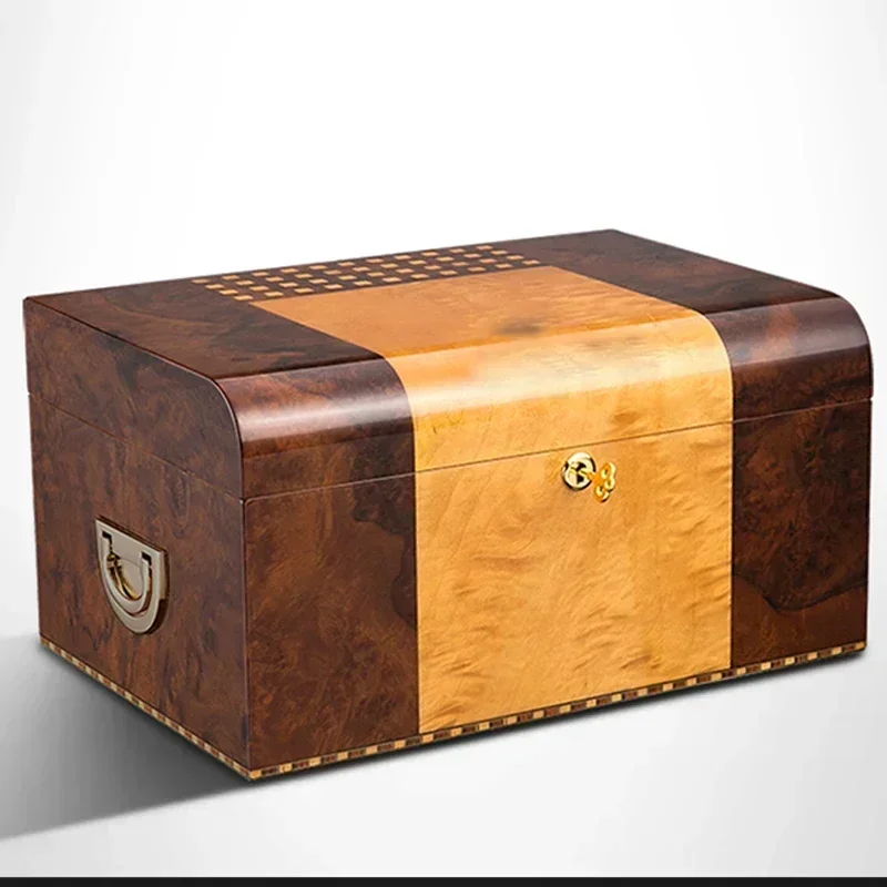 Новая коробка для сигар, испанское кедровое дерево, увлажняющая коробка для сигар, лак для выпечки фортепиано, двухслойный, большой емкости
Новая коробка для сигар, испанское кедровое дерево, увлажняющая коробка для сигар, лак для выпечки фортепиано, двухслойный, большой емкости