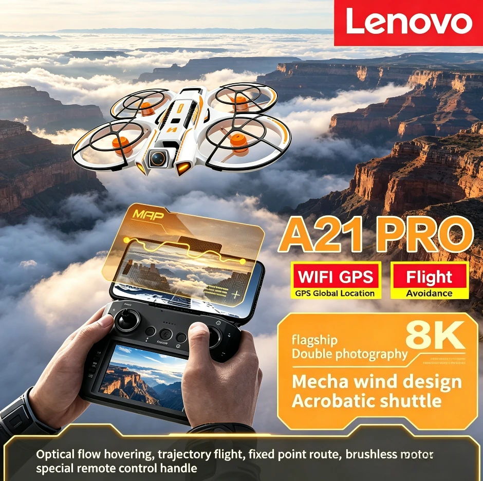 Lenovo A21Pro Drone 8K 4K GPS Professional Aerial Photography Remote Control Aircraft 5G HD Camera Quadcopter Toys UAV 2026New
Lenovo A21Pro Drone 8K 4K GPS Professional Aerial Photography Remote Control Aircraft 5G HD Camera Quadcopter Toys UAV 2026New