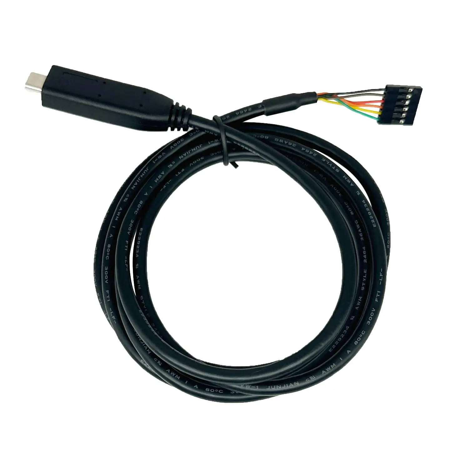 Кабель USB-C - 3.3V TTL UART Serial Cable TTL-232R-3V3 с чипсетом FT232, 6-контактный разъем с шагом 0.1 дюйма (2.54 мм), длина 6 футов.
Кабель USB-C - 3.3V TTL UART Serial Cable TTL-232R-3V3 с чипсетом FT232, 6-контактный разъем с шагом 0.1 дюйма (2.54 мм), длина 6 футов.