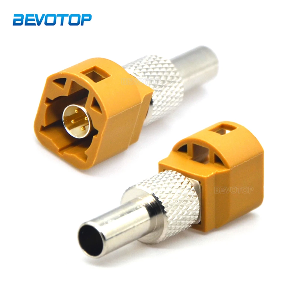 HSD Fakra Code K Straight Male Plug 4 Pin Connector Crimp for Dacar 535 4 Core Coaxial Cable Car Reversing LVDS
HSD Fakra Code K Straight Male Plug 4 Pin Connector Crimp for Dacar 535 4 Core Coaxial Cable Car Reversing LVDS