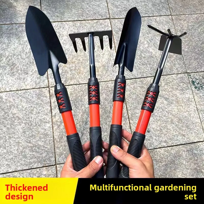 Outdoor courtyard and garden beachcombing tools, plastic-handled, spray-painted rake, shovel, hoe, flower shovel
Outdoor courtyard and garden beachcombing tools, plastic-handled, spray-painted rake, shovel, hoe, flower shovel