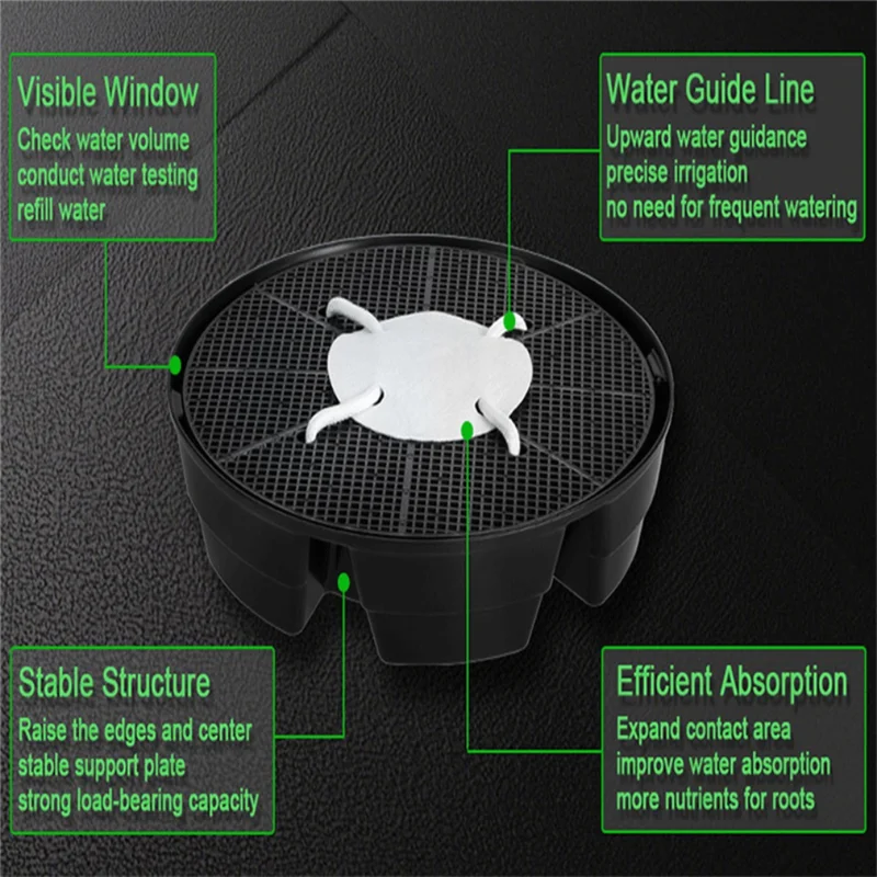 A98E-4 Pcs Self-Watering Plant Saucers For Indoors, Plastic Plant Saucer Stand Auto Watering System Fabric Pot Base
A98E-4 Pcs Self-Watering Plant Saucers For Indoors, Plastic Plant Saucer Stand Auto Watering System Fabric Pot Base