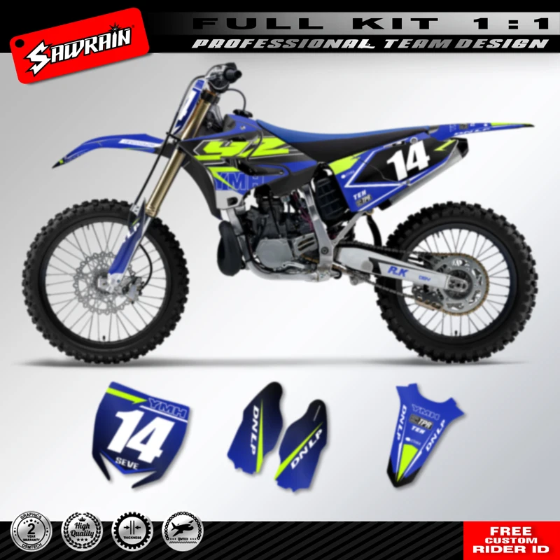 Sawrain Motorcycle Sticker Custom Team Graphics Decals Kit For YAMAHA YZ125-250 2015 2016 2017 2018 2019 Green Blue
Sawrain Motorcycle Sticker Custom Team Graphics Decals Kit For YAMAHA YZ125-250 2015 2016 2017 2018 2019 Green Blue