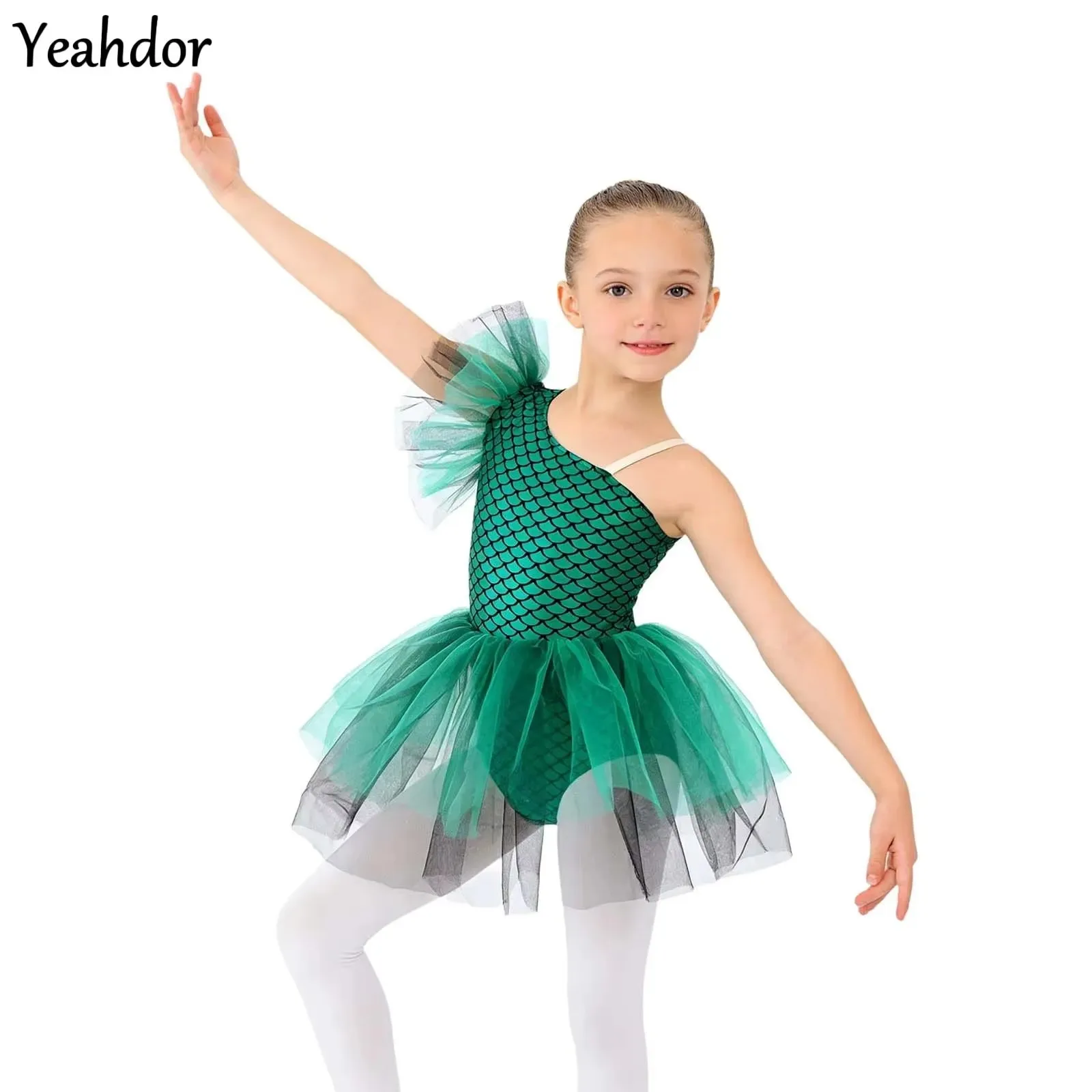 Halloween Girls Mermaid Dance Leotard Ballerina Ballet Tutu Dress One Shoulder Fish Scales Metallic Gymnastics Skating Bodysuits
Halloween Girls Mermaid Dance Leotard Ballerina Ballet Tutu Dress One Shoulder Fish Scales Metallic Gymnastics Skating Bodysuits