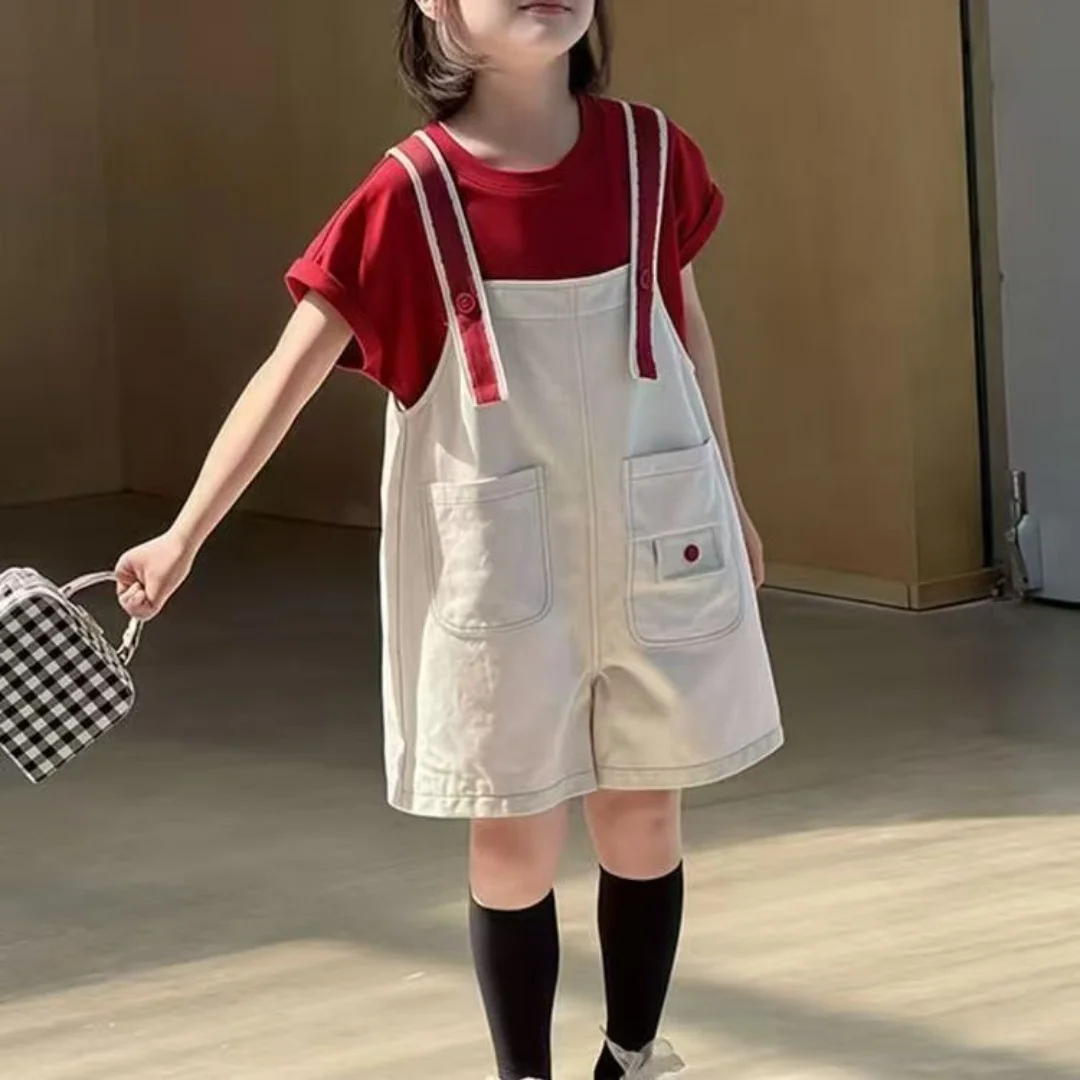 Girls' Overalls Set Summer 2026 New Style Children's Huge Good-looking And Stylish Korean Girls' Clothes
Girls' Overalls Set Summer 2026 New Style Children's Huge Good-looking And Stylish Korean Girls' Clothes