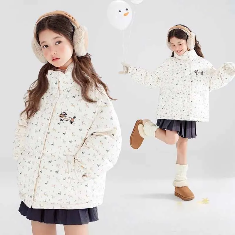 Winter Thickened Coat Girls Down Jacket Children Cartoon Hooded Outerwear Autumn Warm Fashion Tops Kids Cartoon Cotton Clothes 
Winter Thickened Coat Girls Down Jacket Children Cartoon Hooded Outerwear Autumn Warm Fashion Tops Kids Cartoon Cotton Clothes
