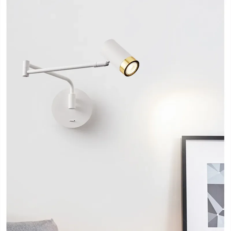 Modern adjustable swing long arm LED wall lamps touch sensor internal wall washer household bedside switch decor sconce lights
Modern adjustable swing long arm LED wall lamps touch sensor internal wall washer household bedside switch decor sconce lights