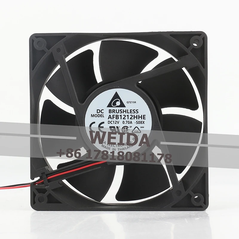 Delta 12038 Speed alarm DC 12V 0.70A High air volume cabinet inverter 12CM AFB1212HHE cooling fan
Delta 12038 Speed alarm DC 12V 0.70A High air volume cabinet inverter 12CM AFB1212HHE cooling fan