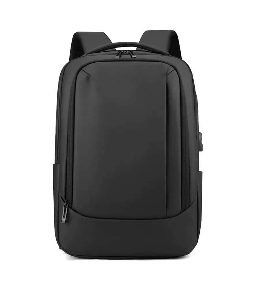Black double layered daily backpack with side USB interface anti splash scratch resistant fabric for office worker casual use
Black double layered daily backpack with side USB interface anti splash scratch resistant fabric for office worker casual use