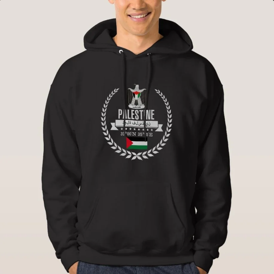 Palestine Coat of Arms Eagle Laurel Wreath Palestinian Pullover Hoodie 100% Cotton Comfortable Casual Mens Sweatshirt Streetwear
Palestine Coat of Arms Eagle Laurel Wreath Palestinian Pullover Hoodie 100% Cotton Comfortable Casual Mens Sweatshirt Streetwear