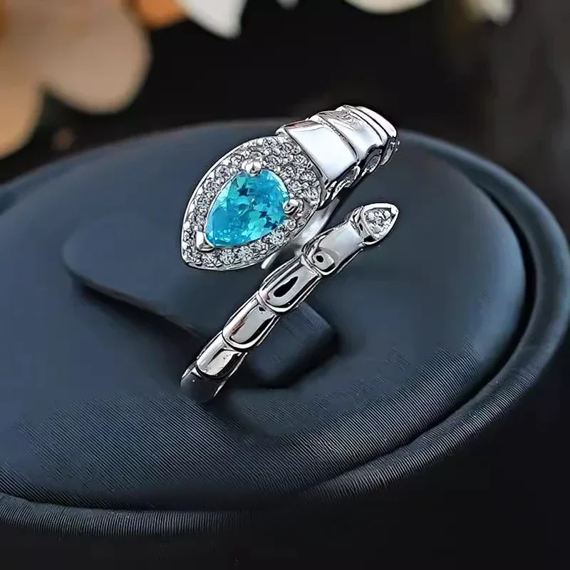 New Spirit Snake 925 Silver Ocean Blue Treasure Ring Versatile Style Light Luxury Water Drop Opening High End Niche Simplicity
New Spirit Snake 925 Silver Ocean Blue Treasure Ring Versatile Style Light Luxury Water Drop Opening High End Niche Simplicity