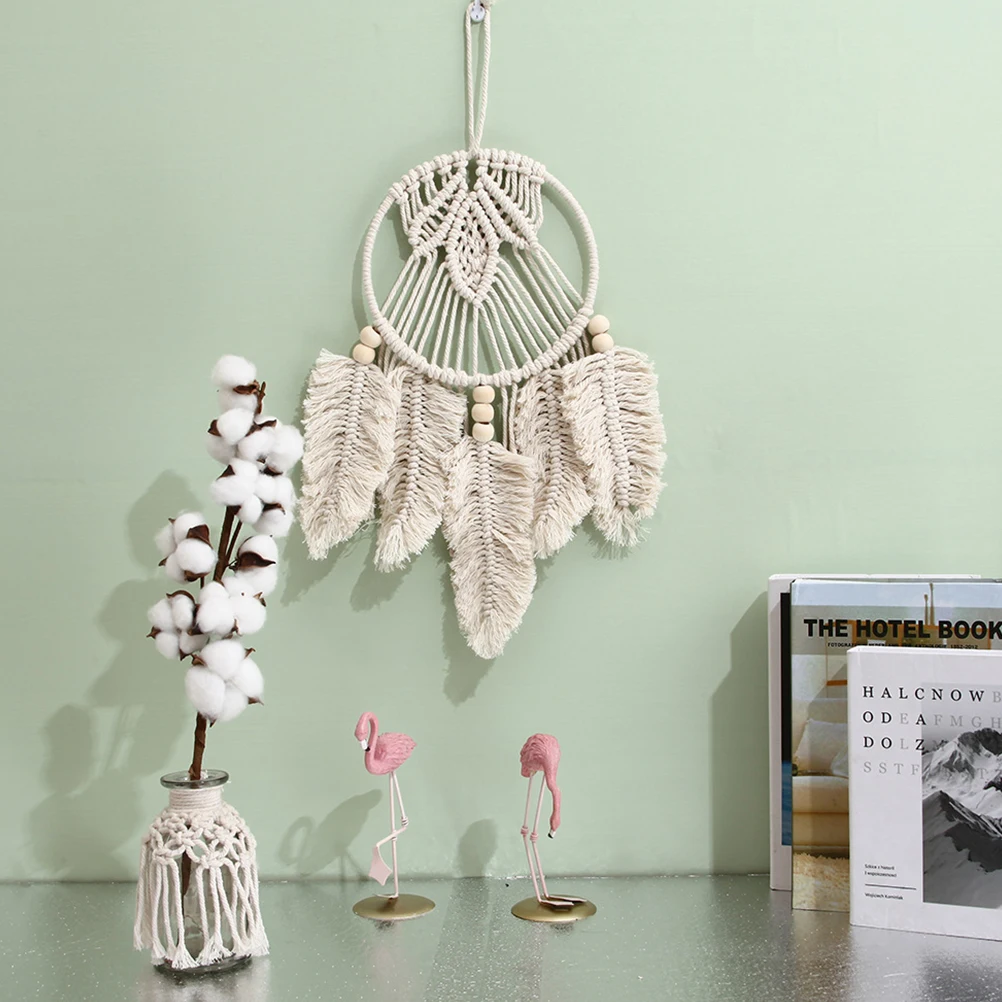 Cotton Dream Catcher Elegant Wall Hanging Home Decor Leaf Design Room Window Pendant Bamboo Circle Wall Decor made
Cotton Dream Catcher Elegant Wall Hanging Home Decor Leaf Design Room Window Pendant Bamboo Circle Wall Decor made