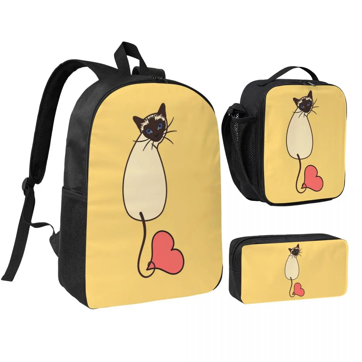 Love Siamese Cat-Yellow Backpack Student BookBag School Bag Shoulder Bags 3ps Insulated Lunch Bag Pencil Case
Love Siamese Cat-Yellow Backpack Student BookBag School Bag Shoulder Bags 3ps Insulated Lunch Bag Pencil Case