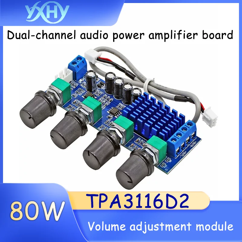 1pcs 80W high-power dual-channel TPA3116D2 digital power amplifier board audio amplification board volume adjustment module
1pcs 80W high-power dual-channel TPA3116D2 digital power amplifier board audio amplification board volume adjustment module