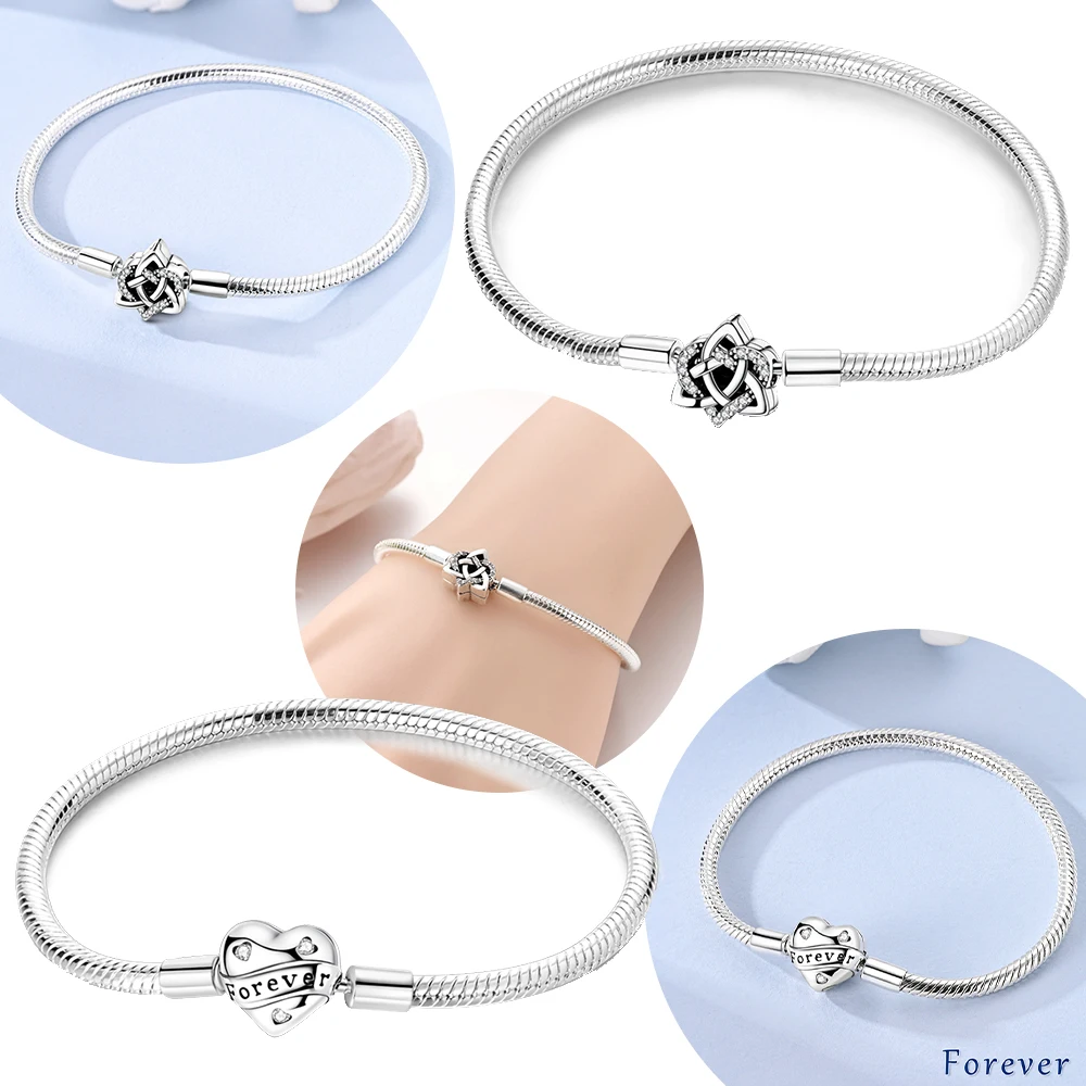 Оригинальный браслет Everlasting Love Heart, стерлинговое серебро 925 пробы, браслет-цепочка с кельтской змеей, очаровательный женский прекрасный подарок, ювелирный аксессуар
Оригинальный браслет Everlasting Love Heart, стерлинговое серебро 925 пробы, браслет-цепочка с кельтской змеей, очаровательный женский прекрасный подарок, ювелирный аксессуар