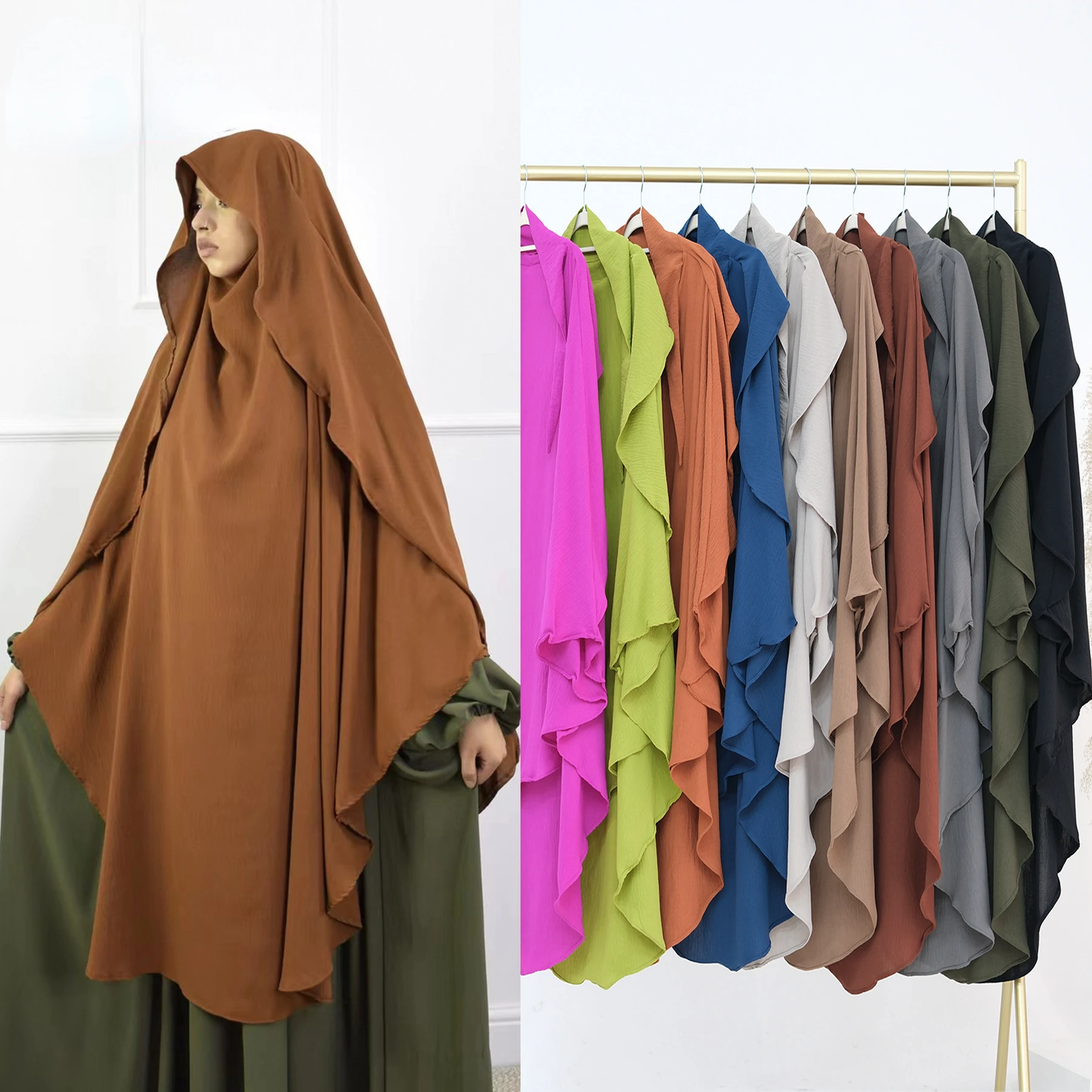 Ramadan Dubai Plain Hijab 2024 Middle East Church Prayer Chothing Islamic Saudi Arabia Muslim Women Modest Khimar Turkey Scarf
Ramadan Dubai Plain Hijab 2024 Middle East Church Prayer Chothing Islamic Saudi Arabia Muslim Women Modest Khimar Turkey Scarf