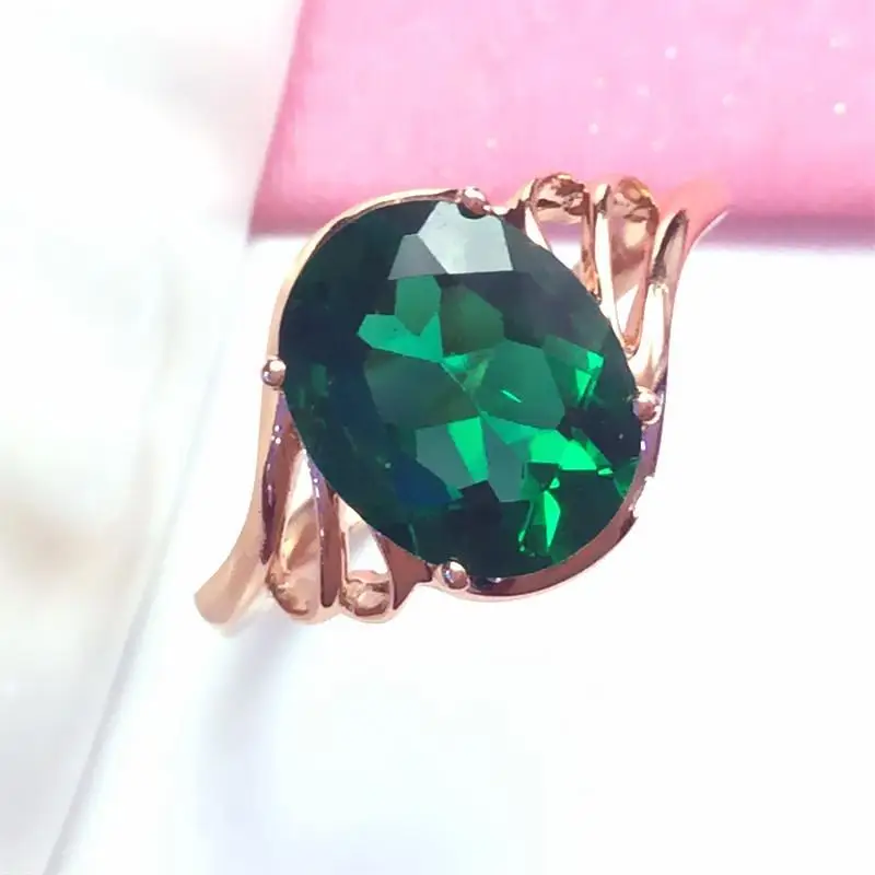 585 Purple Gold 14K Rose Gold Inlaid Oval Emerald Rings For Women Opening Fashion Luxury Charm Engagement Wedding Jewelry Gift
585 Purple Gold 14K Rose Gold Inlaid Oval Emerald Rings For Women Opening Fashion Luxury Charm Engagement Wedding Jewelry Gift
